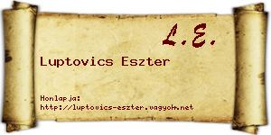 Luptovics Eszter névjegykártya