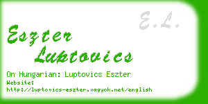 eszter luptovics business card